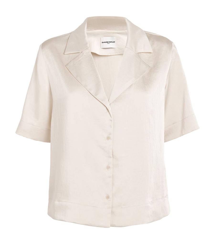 Claudie Pierlot Satin Bowling Shirt