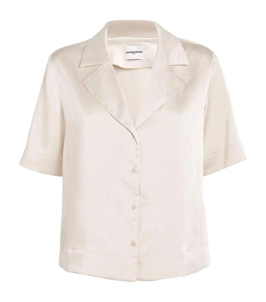 Claudie Pierlot Satin Bowling Shirt 1