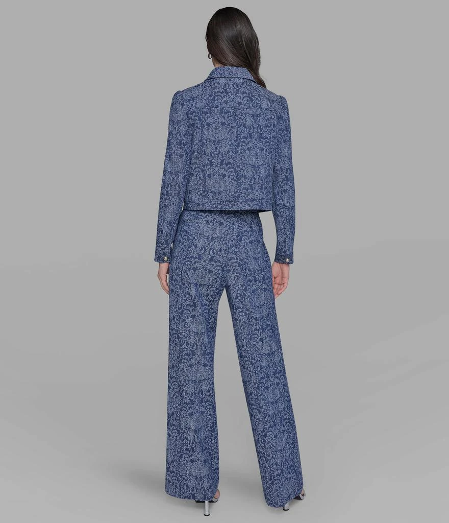 Karl Lagerfeld Paris BROCADE PRINT DENIM JACKET 2