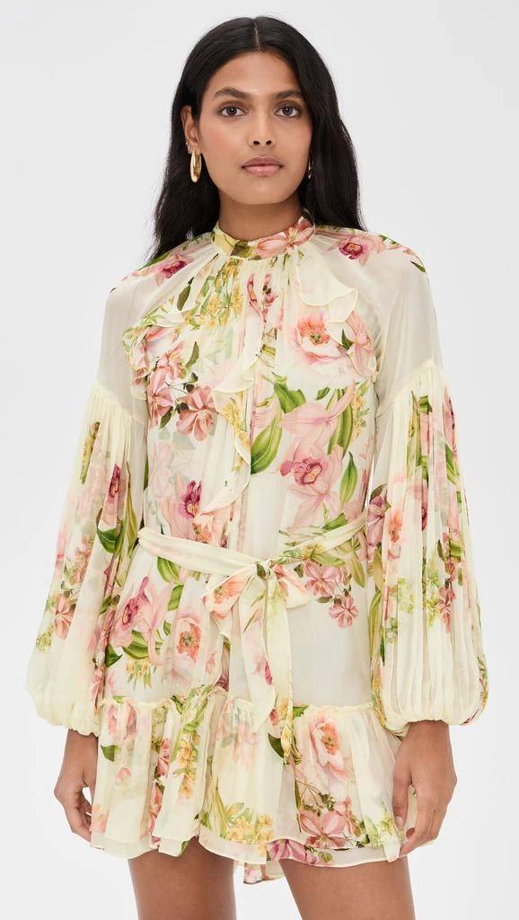 Hemant and Nandita Ruffle Mini Dress with Tie Up Belt 6