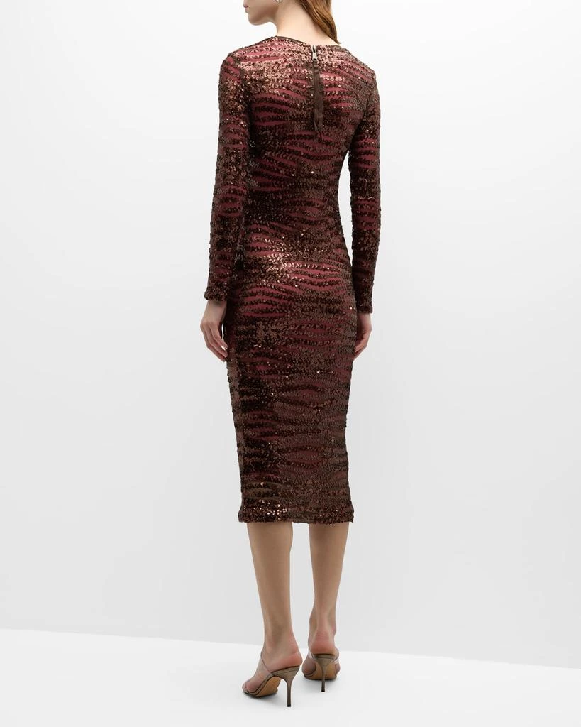 knee length dresses for ladies Express Long Sleeve Deep V Full Sequin Dress NWT- Size S  The Saved  Collection