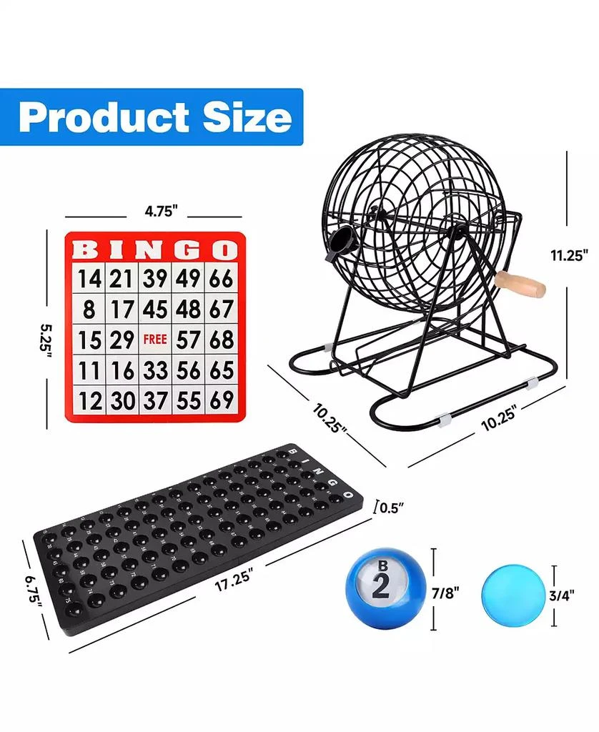 GSE Games 
Sports Expert Deluxe Bingo Game Set with 8" Bingo Cage and Master Board, 75 Bingo Balls, 500 Chips, 50 Bingo Cards 2