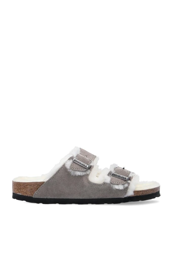 Birkenstock ‘Arizona Fur’ suede slides 1