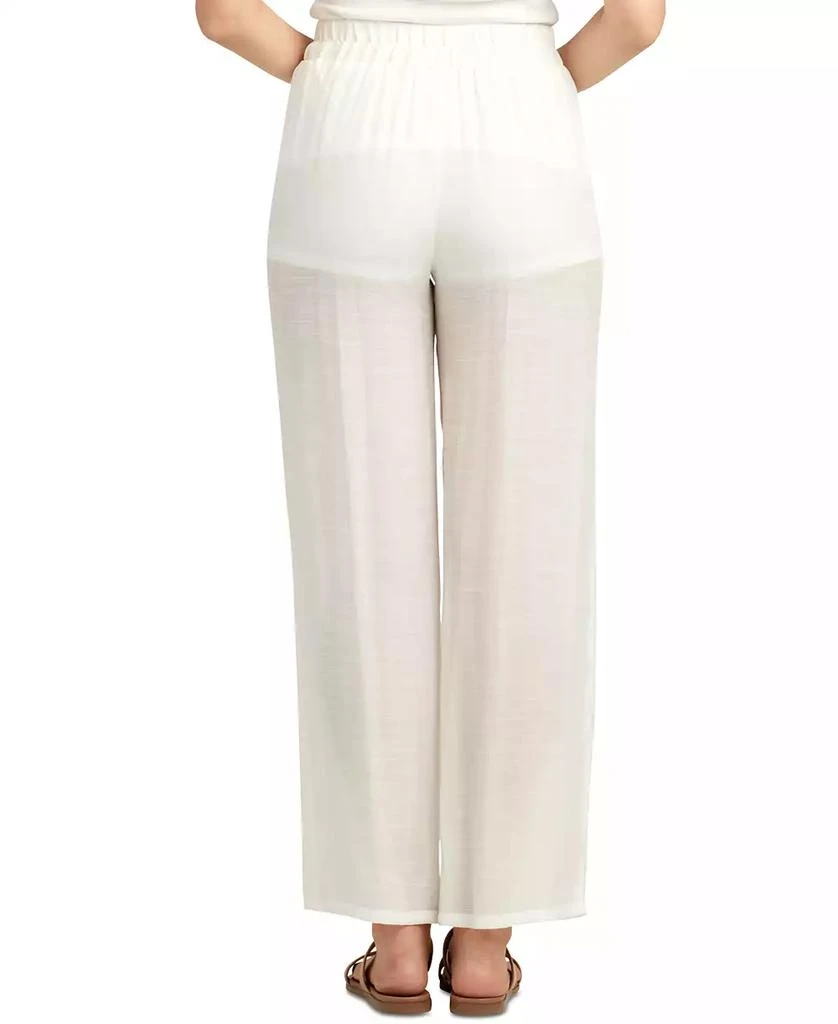 BCX Juniors' High-Rise Tie-Front Gauze Pants 4