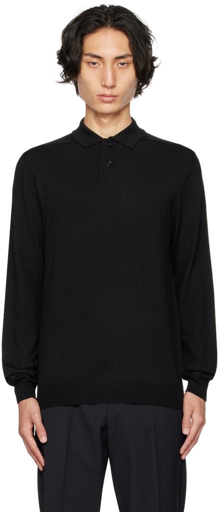 We11done Black Padded Polo L - Polo Shirts - BeyondStyle