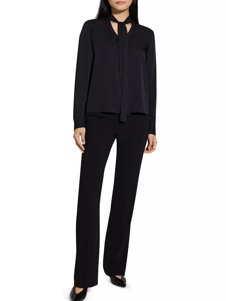 Theory Silk Tie-Neck Blouse 2