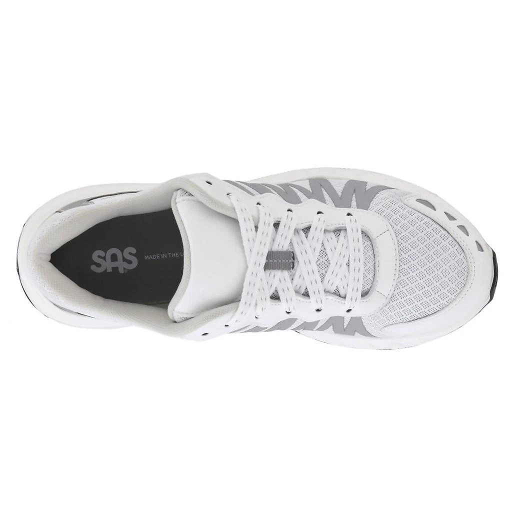SAS Women's Tempo Lace Up Sneaker - Medium Width In White/silver 4