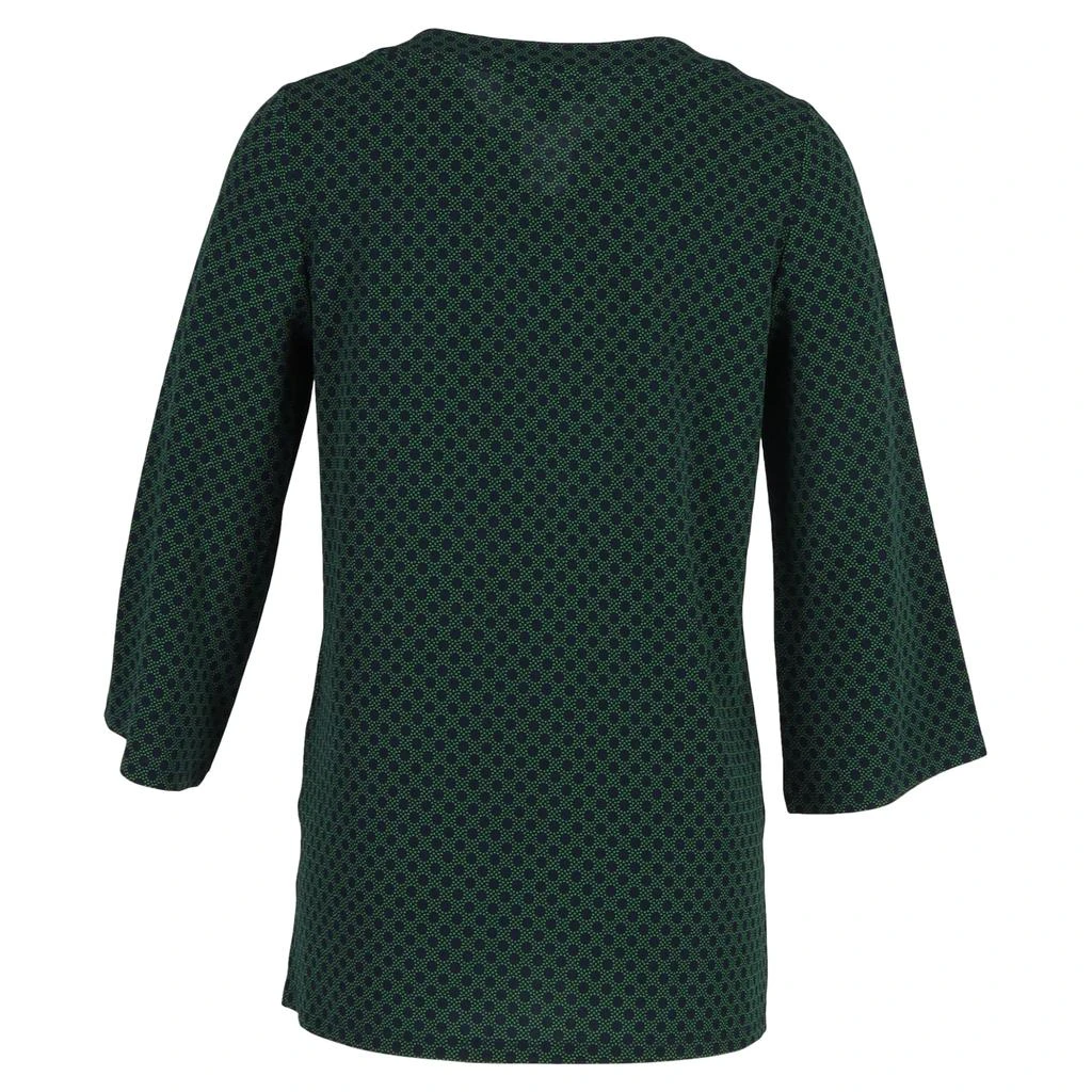 Michael Kors Polka Dot Print with Gold Embellishment Blouse in Green Polyester 3