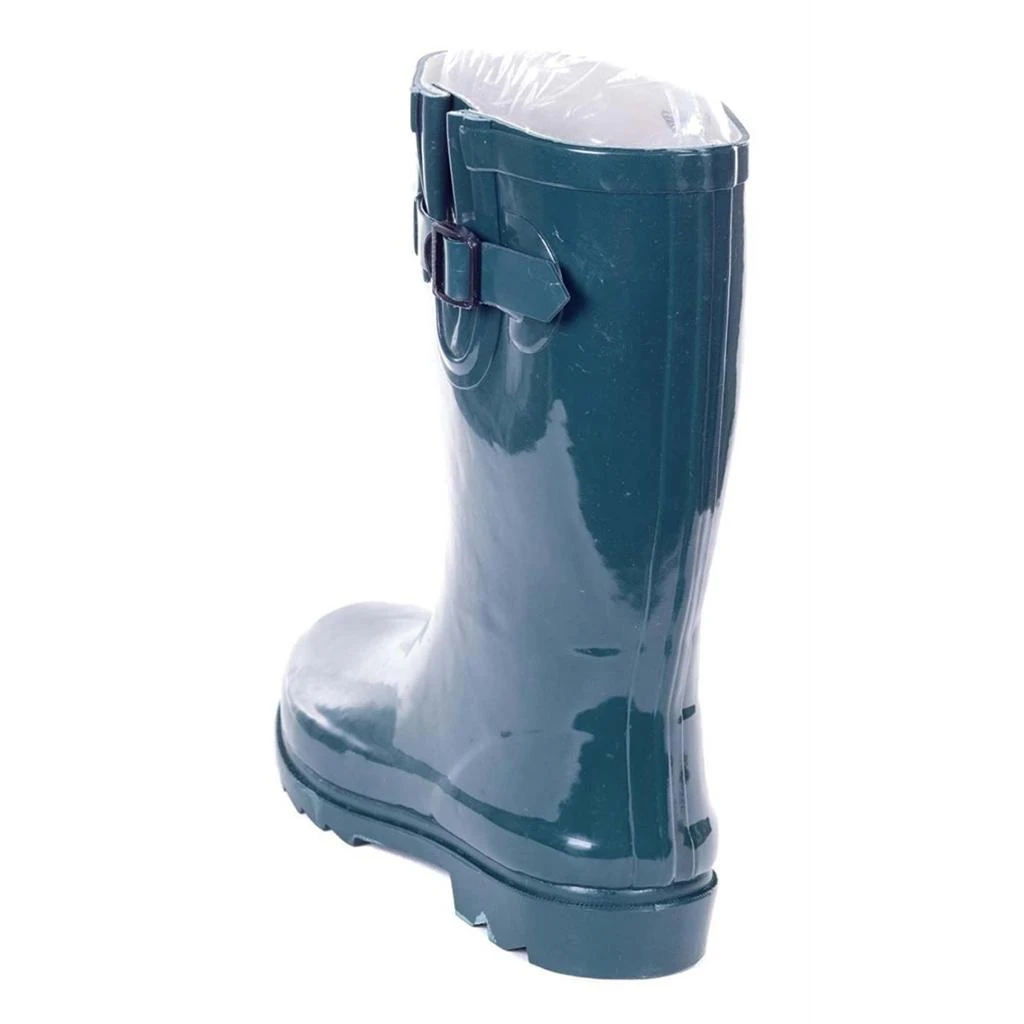 Forever Young Women's Mid-Calf Solid Color Rubber Rain Boots 3
