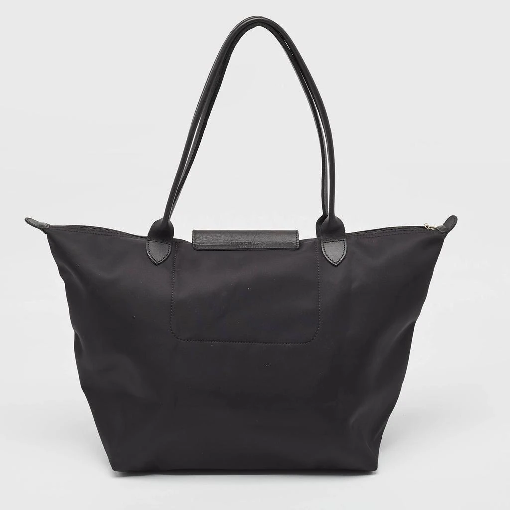 Longchamp Longchamp Black Nylon and Leather Large Le Pliage Tote 4