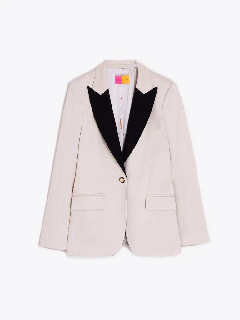 VILAGALLO Vilagallo - Contrast Lapel Heather Jacket 4