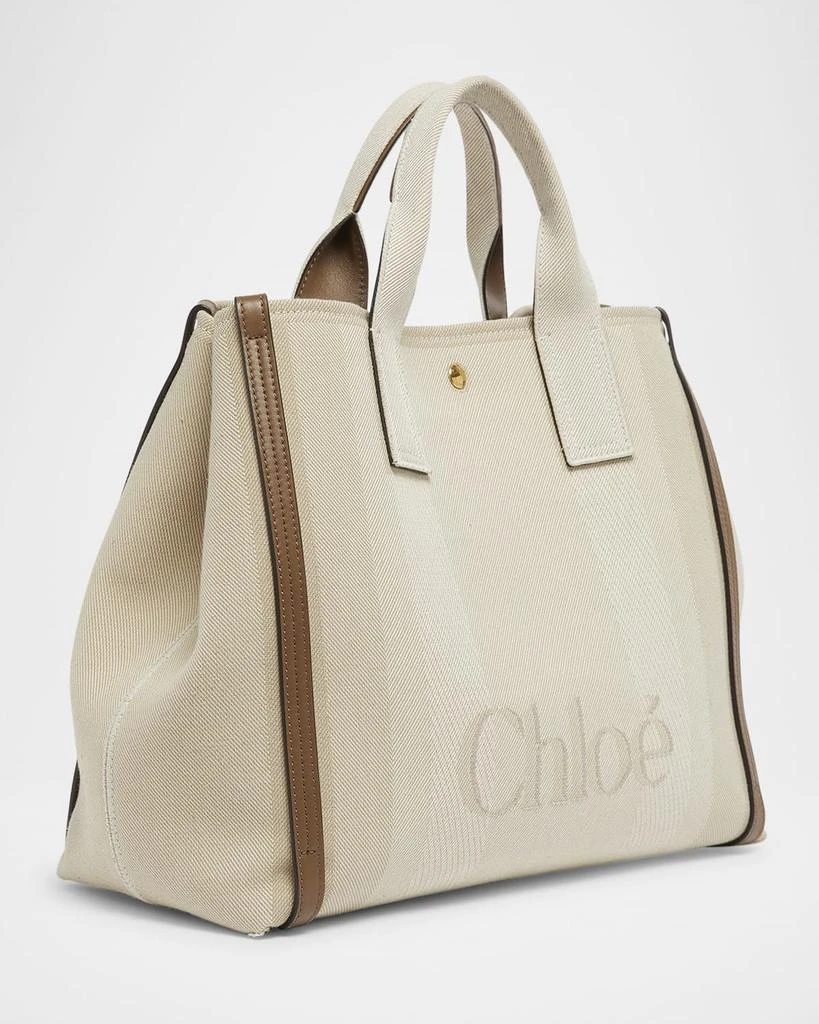 Chloé Large Carry Tote Bag in Jacquard Canvas 3
