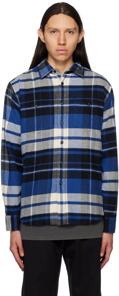 Noah Navy Lightweight Plaid Flannel 1