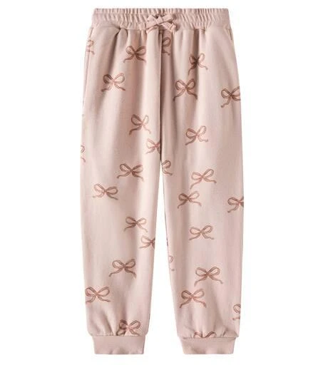 Rylee + Cru Bows cotton-blend sweatpants 1