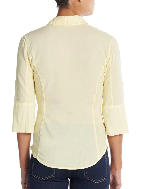 James Perse Rolled-Sleeve Button-Front Shirt 2