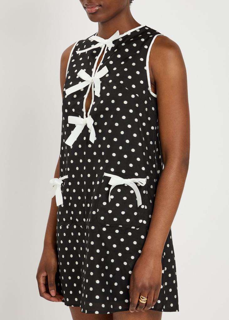 Sister Jane Isles polka dot-jacquard woven mini dress