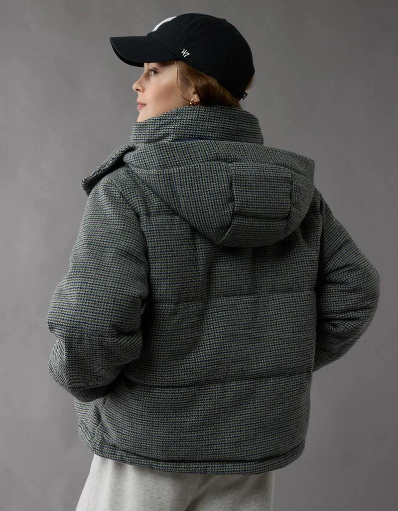 AE AE Plaid Hooded Puffer Jacket 2