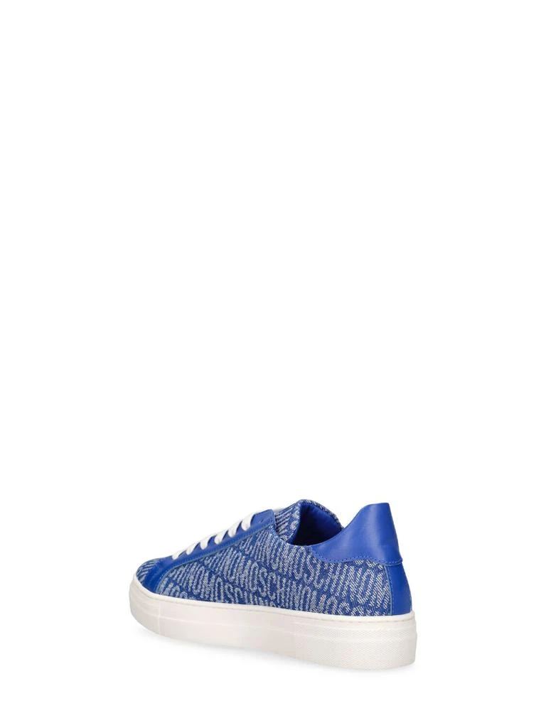 Moschino Leather 
Denim Lace-up Sneakers 3