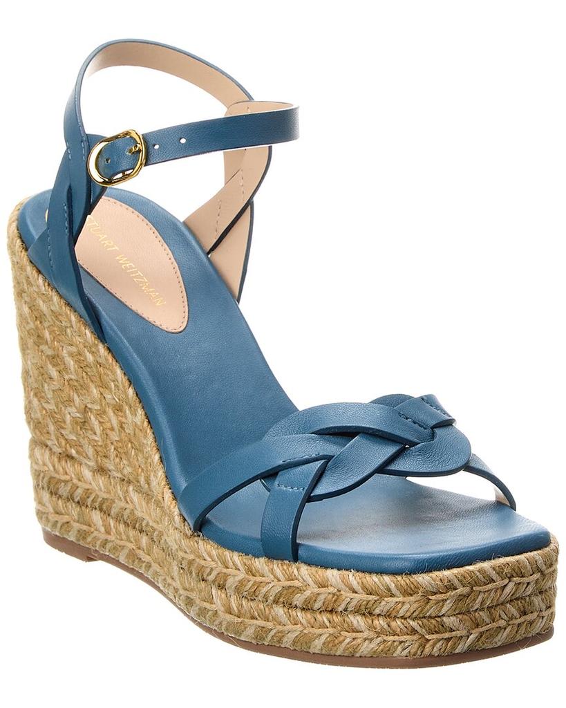 Stuart Weitzman Stuart Weitzman Braida Max Leather Wedge Espadrille