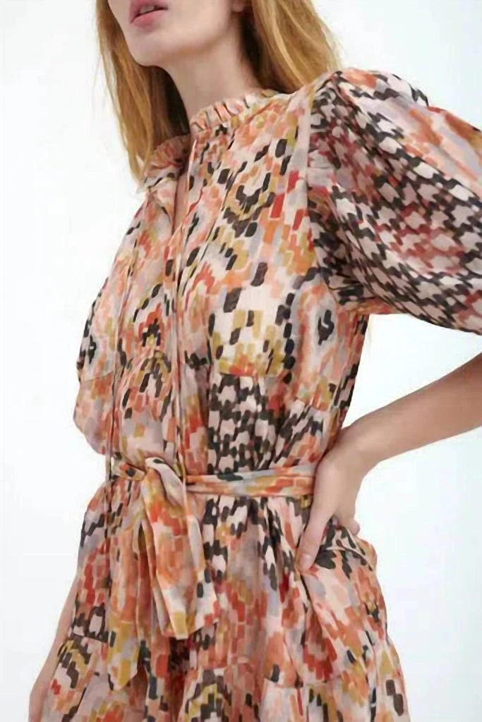 CHUFY Yindy Silk Mini Dress In Haral Brown 5