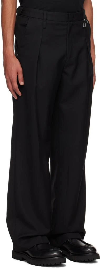 WOOYOUNGMI Black Wide-Leg Trousers 2