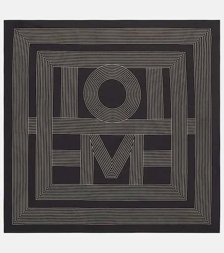 Totême Logo cotton and silk scarf 1