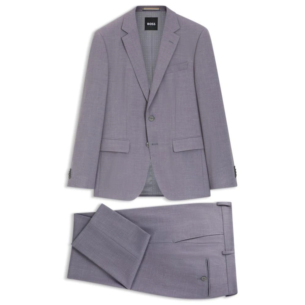 Hugo Boss Two-piece slim-fit suit in micro-patterned cloth