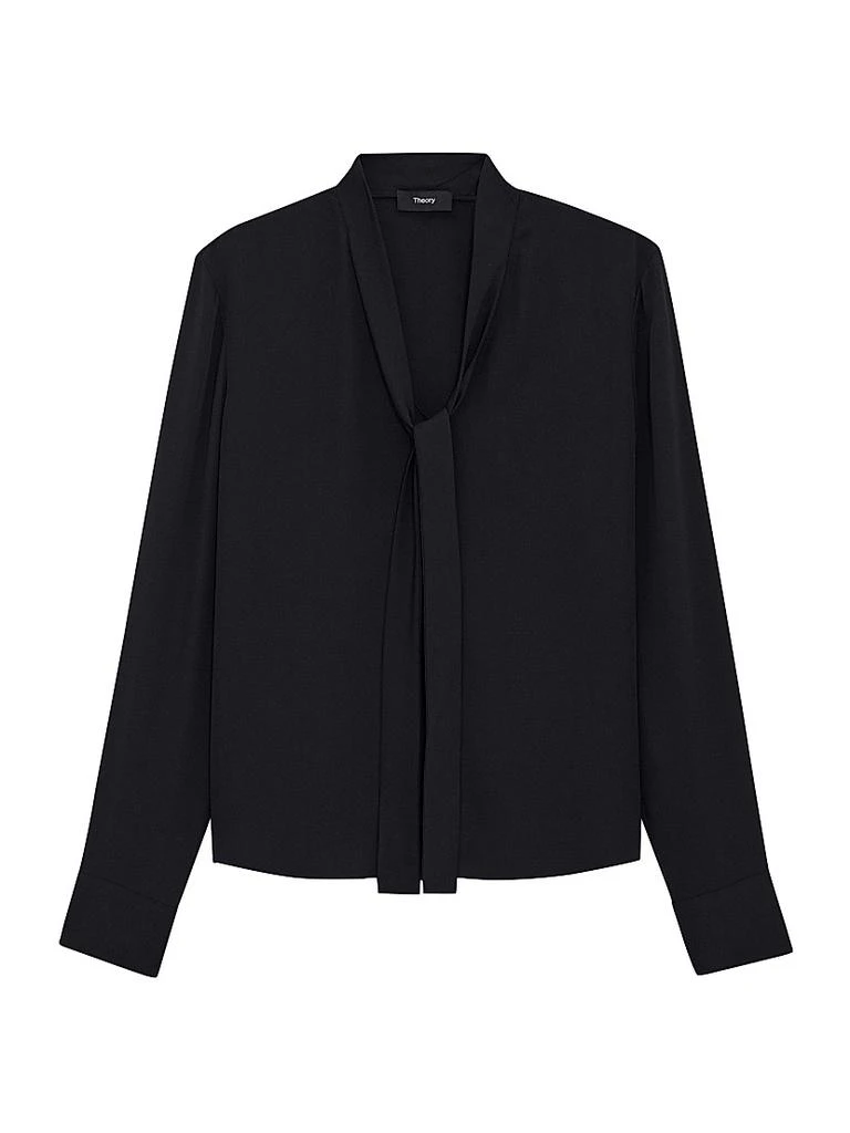 Theory Silk Tie-Neck Blouse 1