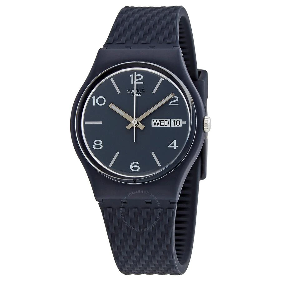Swatch Laserata Quartz Dark Blue Dial Unisex Watch GN725 1