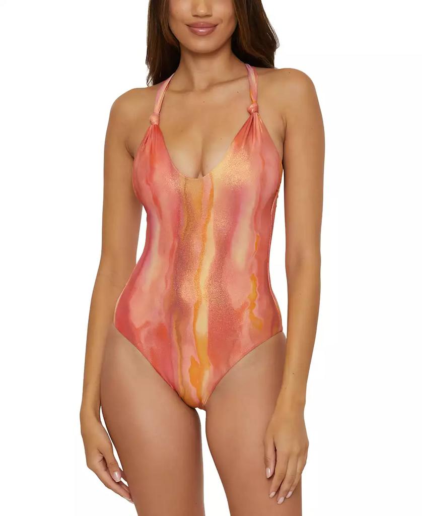 Becca Women's Metallic One-Piece Swimsuit