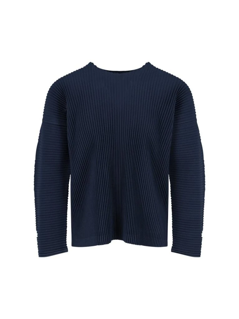 Homme Plissé Issey Miyake Pleated T-Shirt – Navy 1