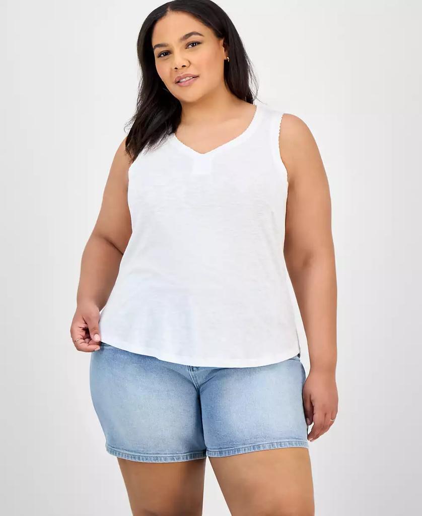Democracy Trendy Plus Size V-Neck Tank Top