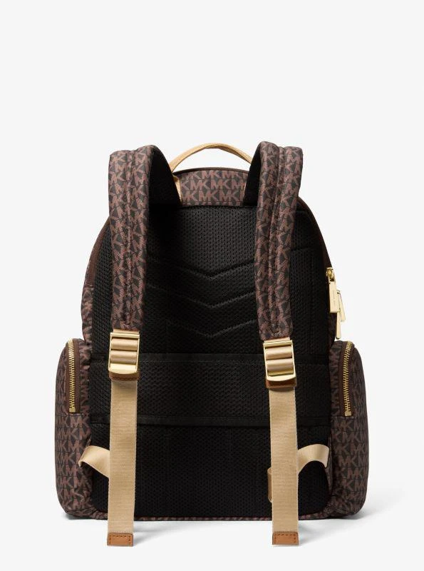 Michael Kors Prescott Large Signature Logo Print Woven Backpack 3
