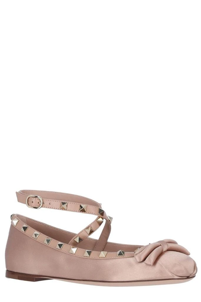 Valentino Valentino Garavani Rockstud Bow Detailed Ballerina Shoes 2