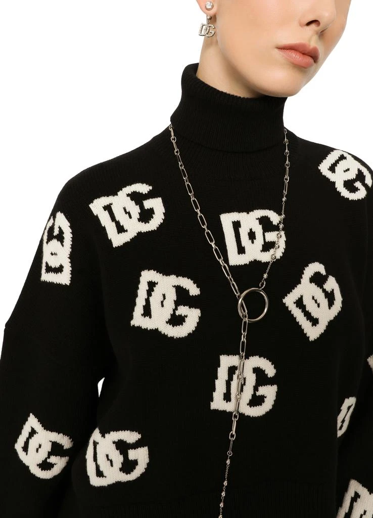 Dolce & Gabbana Earrings with DG logo and rhinestones 4
