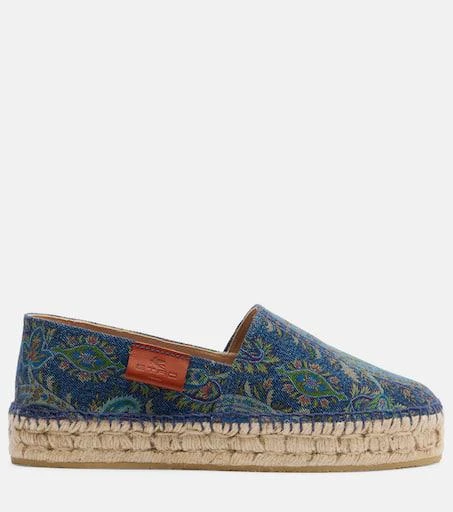 ETRO Printed canvas espadrilles 5