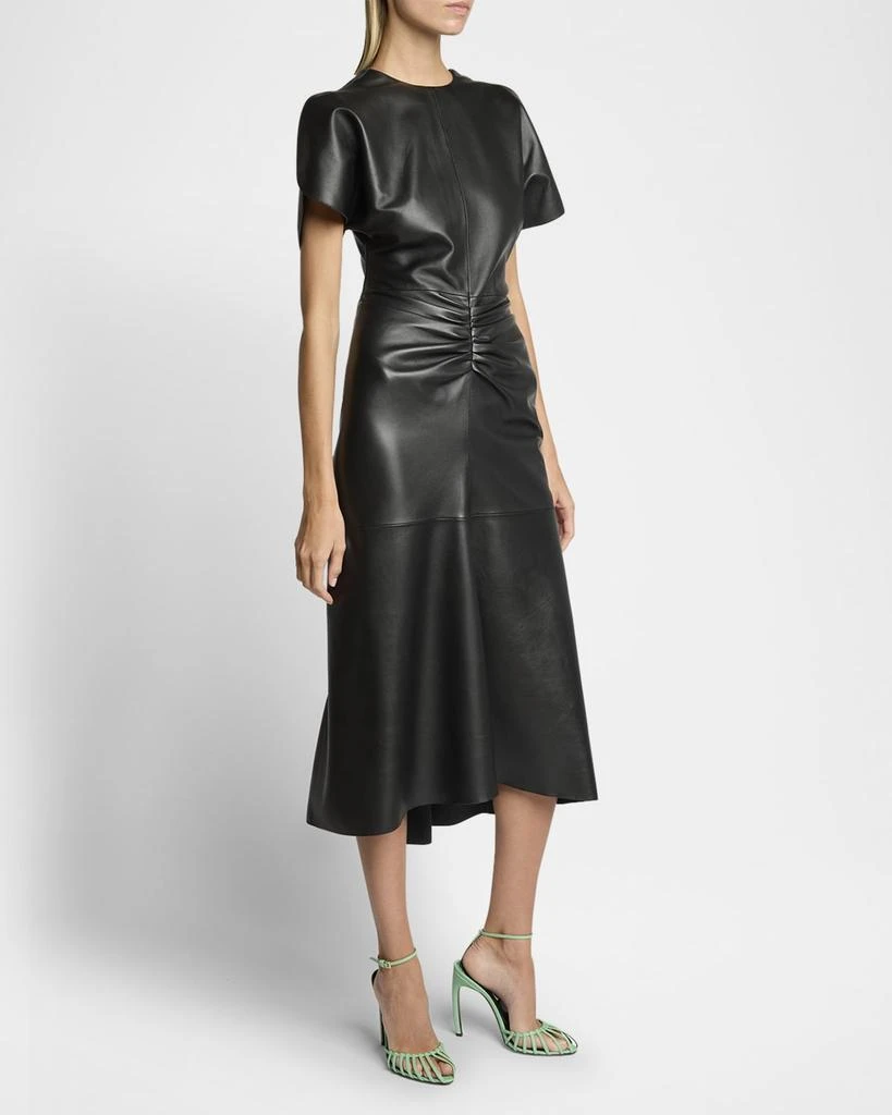 chinese dress ladies Leather Bela Midi Dress In Black  Victoria Beckham UK