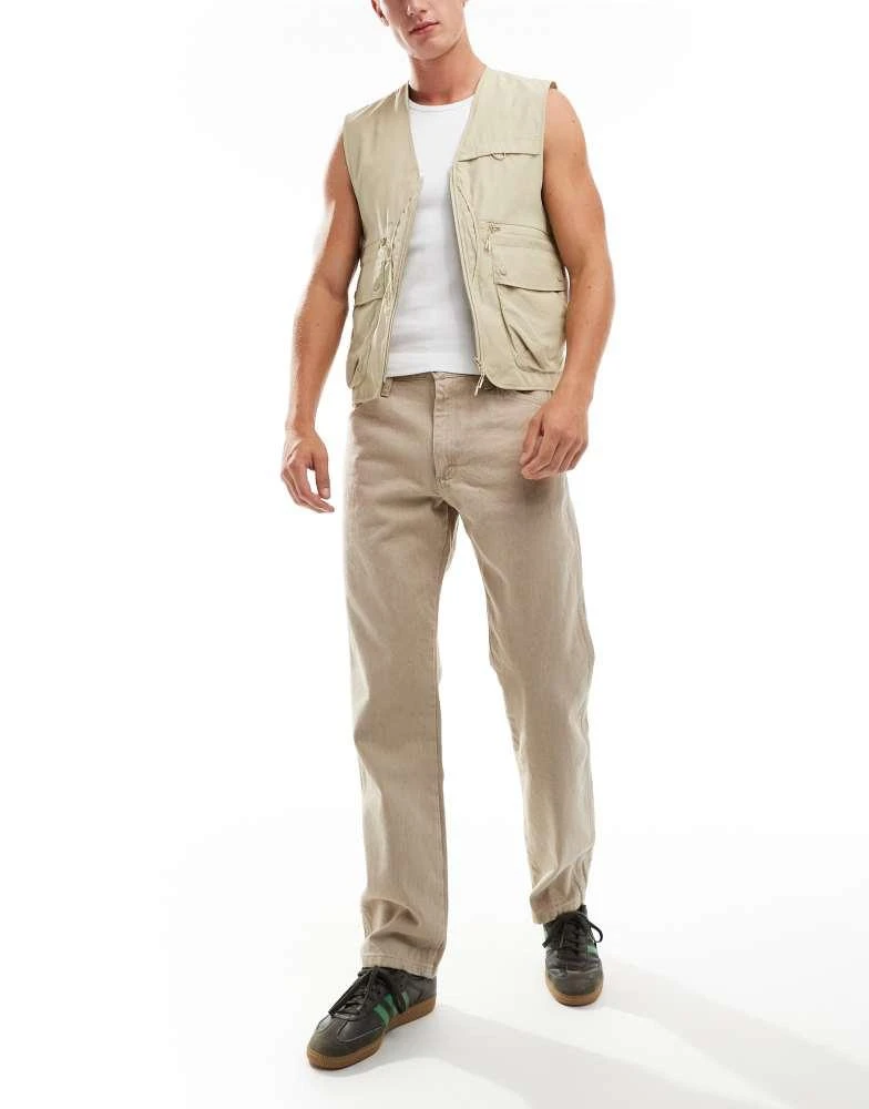 Wrangler Wrangler 13MWZ original cowboy straight fit jeans in tan overdyed 2