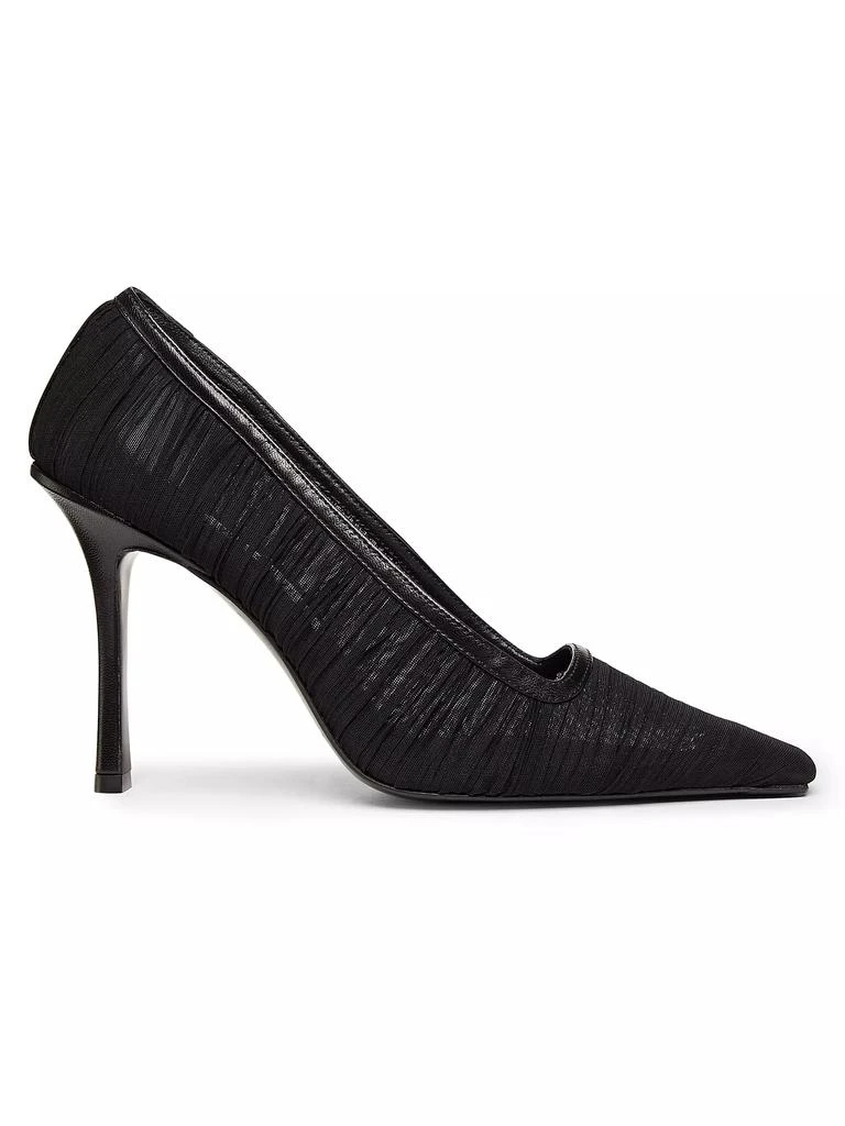 Jimmy Choo Lotta 100MM Ruched Tulle Pumps 1