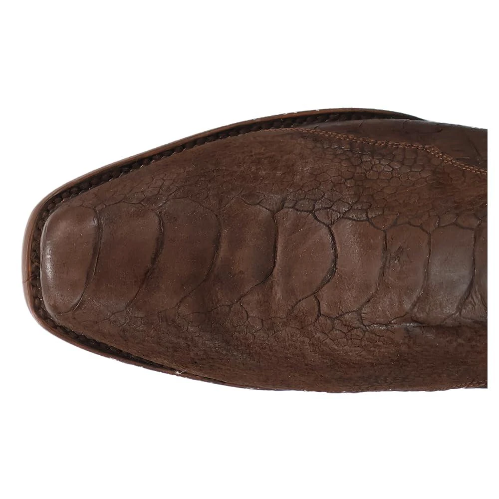 Dan Post Dan Post Boots Mens Anders Embroidered Ostrich Square Toe Dress Boots Mid Calf - Brown 4