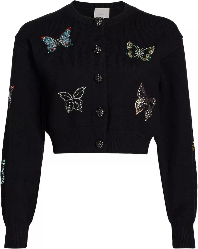 Cinq a Sept Cinq a Sept Women
s Lisette Butterfly Cardigan, Black Multi