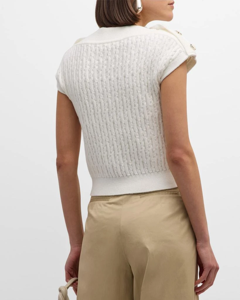 ADEAM Portofino Knit Sweater with Button Detail 6