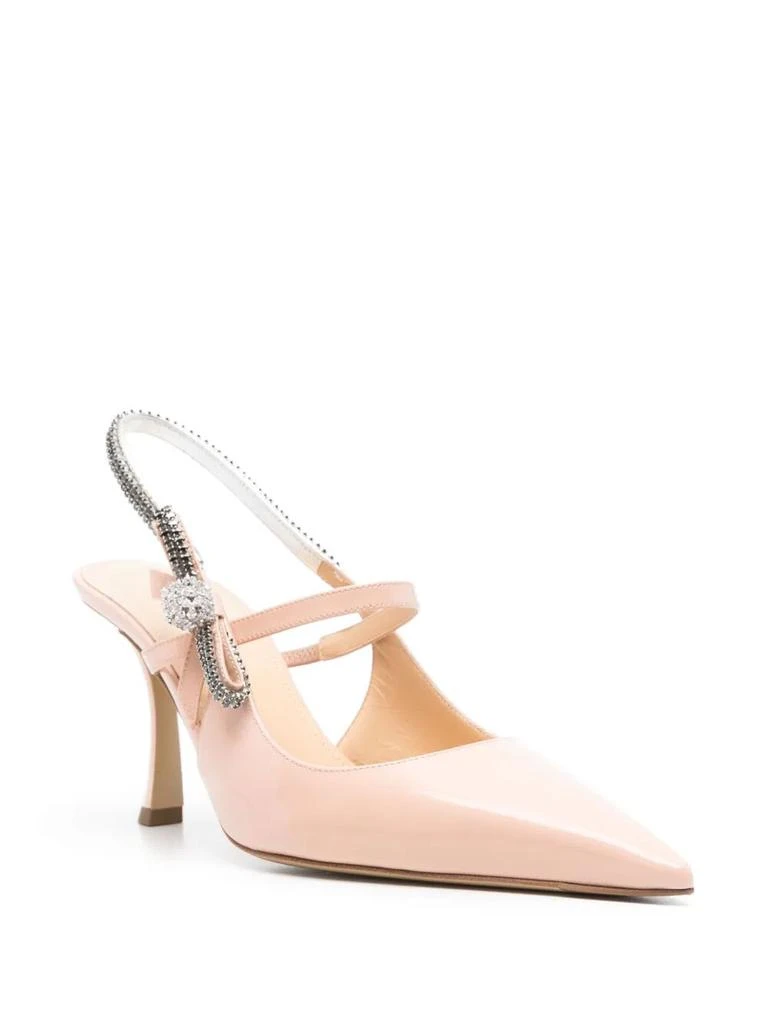 Mach & Mach Crystal Cuba Nude Patent Leather Slingback 85mm 3