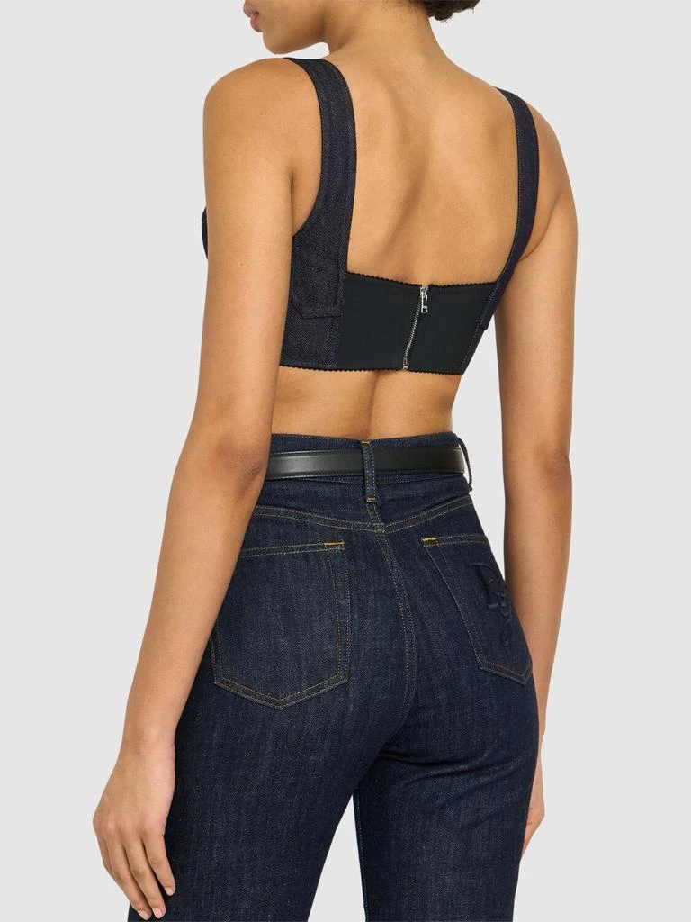 Dolce & Gabbana Cotton Denim Bra Top 2