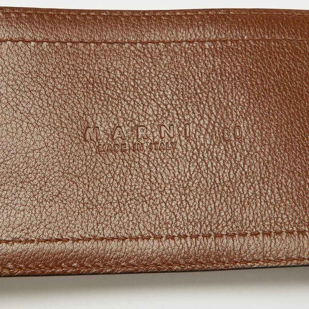 Marni Marni Brown Leather Wide Waist Belt 80 CM 3