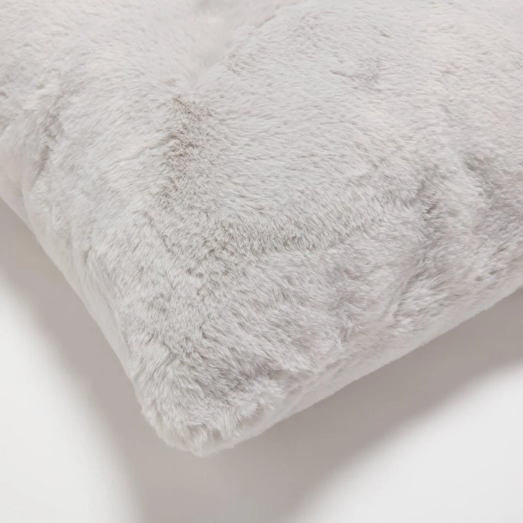 in homeware ïn home Recycled Polyester Faux Fur Cushion - Grey 2
