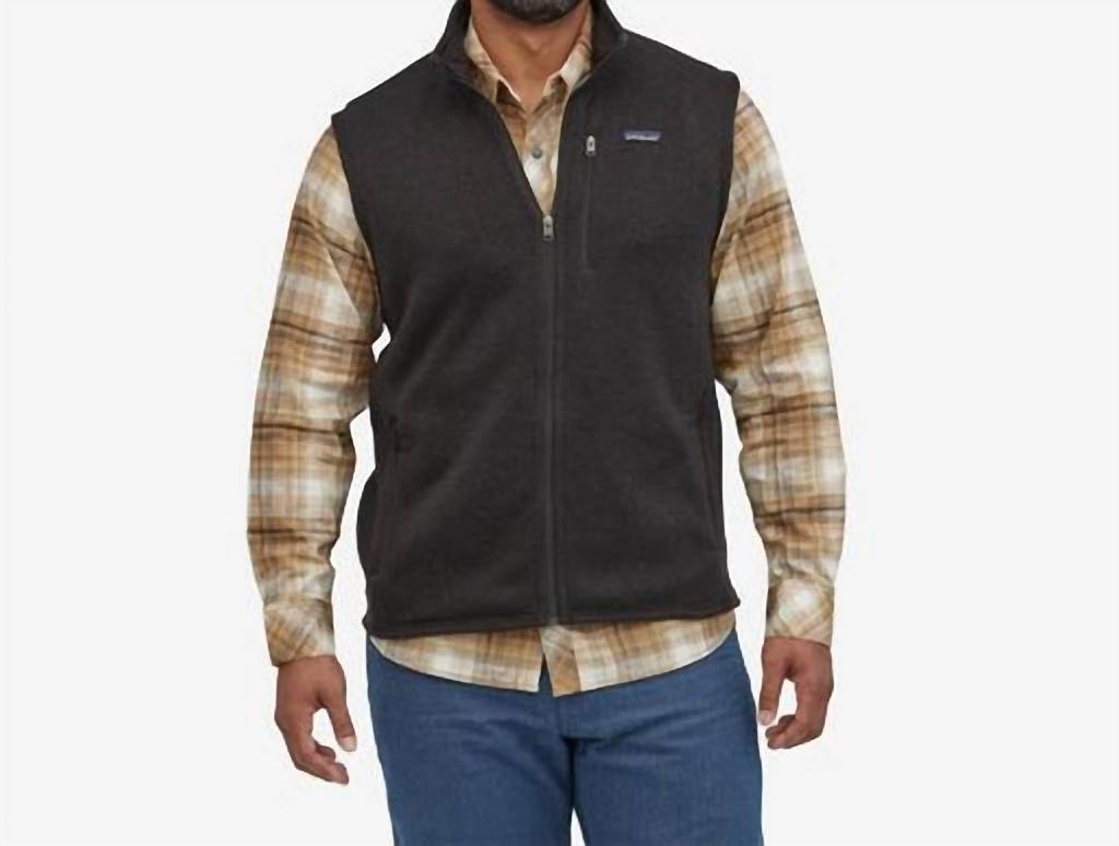 Patagonia Better Sweater Fleece Vest In Black