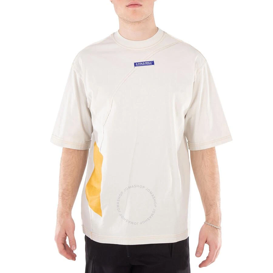 A-COLD-WALL* A Cold Wall Men's Beige Aspect Cotton T-Shirt, Size Medium 1