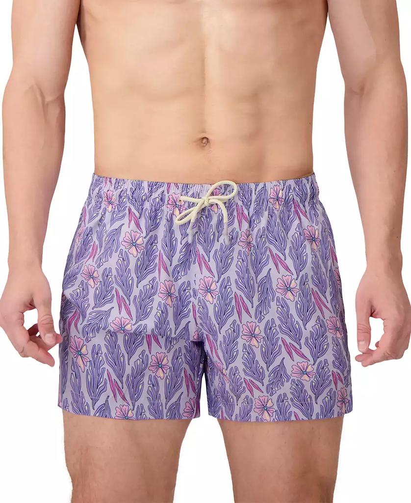 Sunset and Vines Men's Floral Woven Swim Trunks