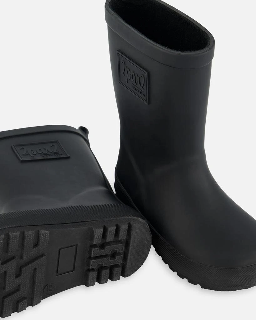 Deux par Deux Rain Boots in Natural Rubber Black 3